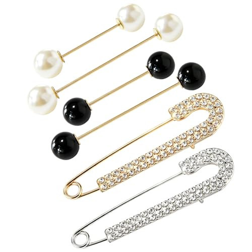 uvbws 6PCS Artificial Pearl Brooch Pins for Women | Amazon (US)