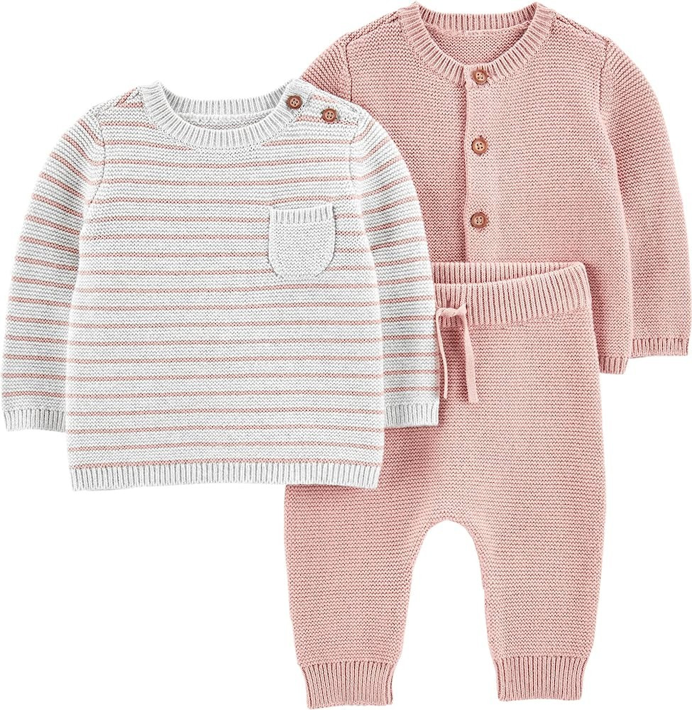 Simple Joys by Carter's Girls' 3-Piece Sweater Set | Amazon (US)