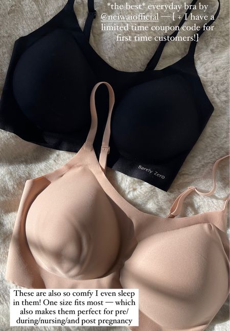 My favorite everyday bras & underwear - JAZZ15 for 15% off for first-time customers. Active until 9/30/24

NEIWAI Barely Zero spaghetti strap - one size fits most, perfect for pre/during/and post pregnancy (nursing including) 

• NEIWAI Barely Zero fixed cup bra: ideal for a little more support (I’ve also still worn these all through pregnancy!)

• Barely zero underwear: my favorite! I’ve replaced almost all my underwear with these 

• Pajamas: beautiful quality, wearing small 

The best deal is purchasing the sets since you can stack the code on top of an already discounted bundled price 

#LTKStyleTip #LTKBump