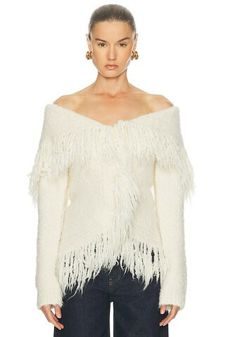Cult Gaia Michelle Cardigan in Cream - Cream. Size XS (also in S). | FWRD 