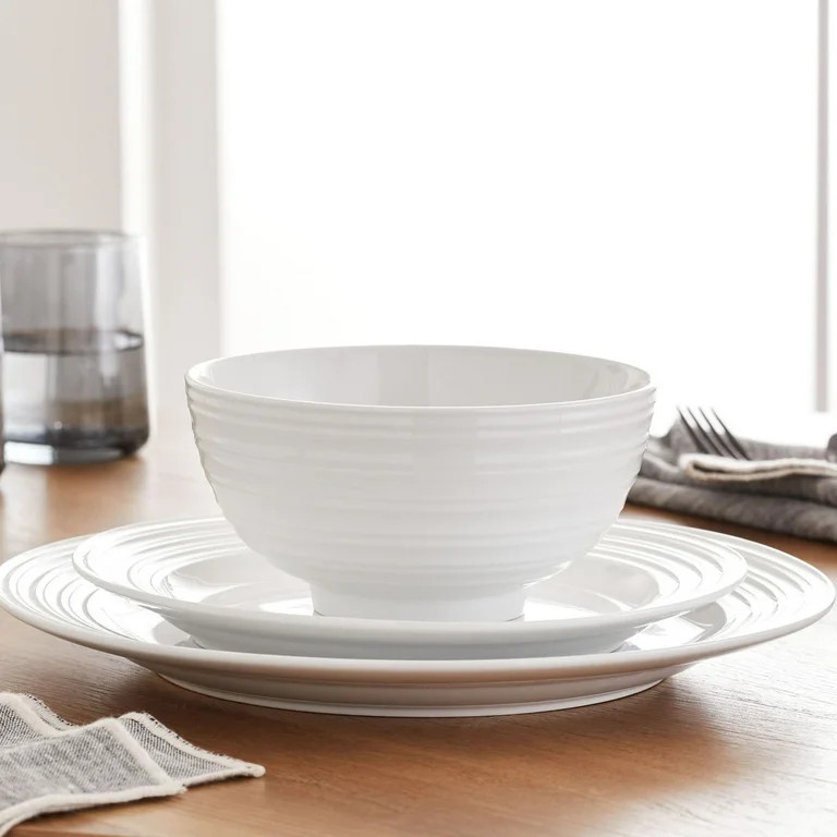 Better Homes & Gardens Anniston Porcelain Cereal Bowl, Soup Bowl, White Bowl for Kitchen, Snack R... | Walmart (US)