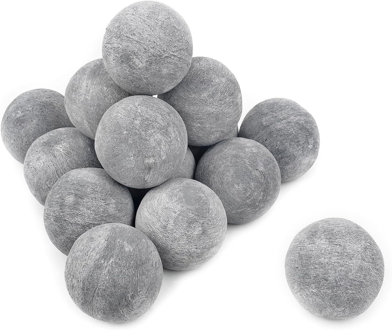 Skyflame Ceramic Fire Balls, Set of 15 Round Fire Stones Set for Indoor and Outdoor Fire Pits or ... | Amazon (US)