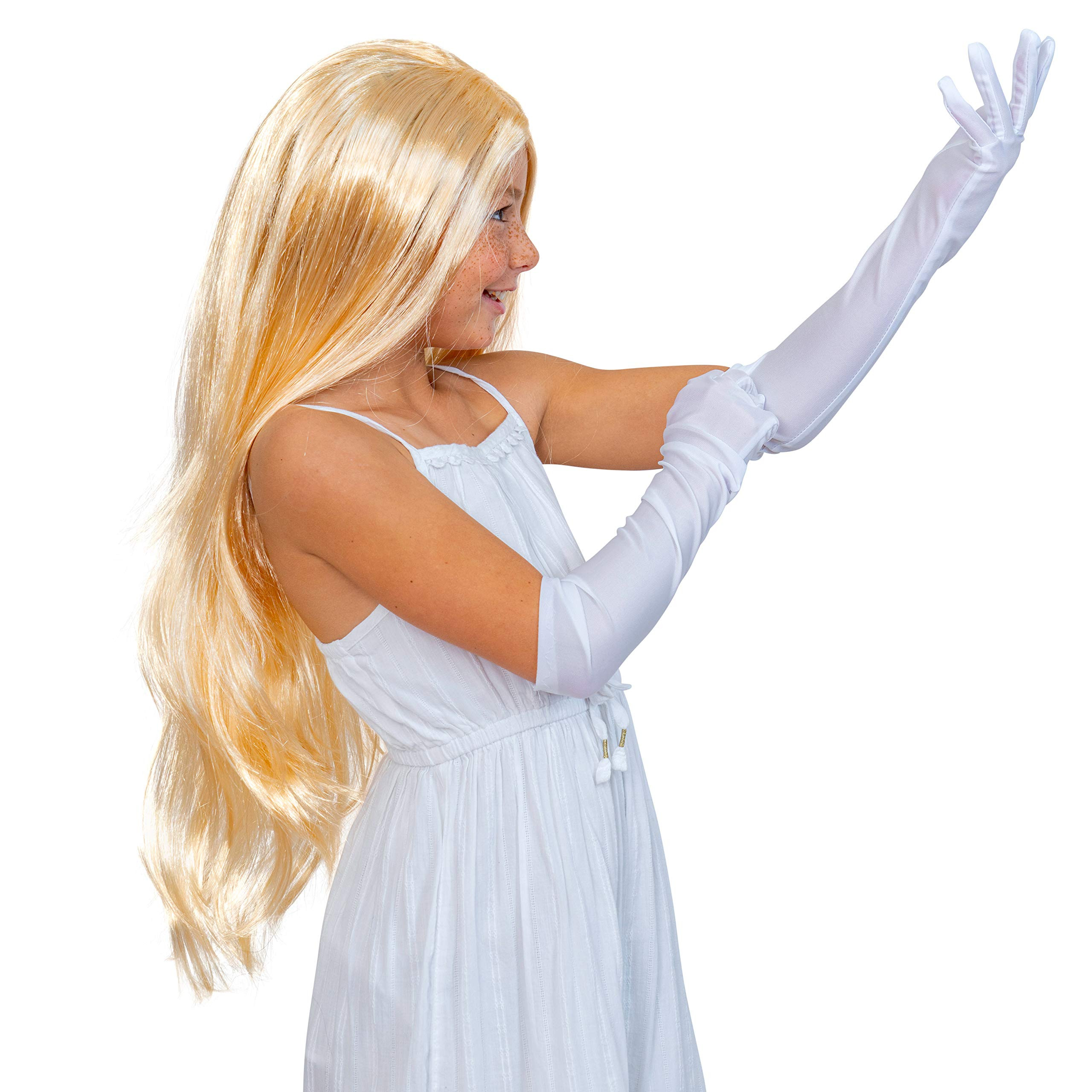 Skeleteen Long Blond Princess Wig - Blonde Kids Pretend Play Costume Accessories Princess Wigs for C | Amazon (US)