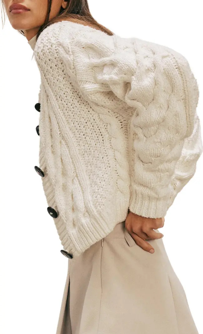 Free People Bonfire Cable Knit Cardigan | Nordstrom | Nordstrom