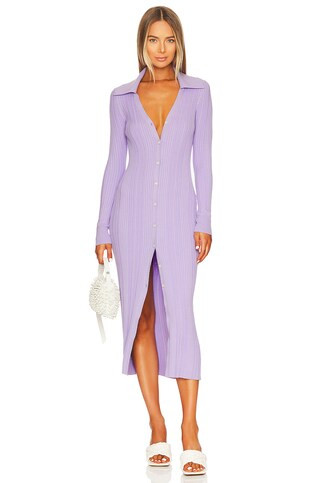 Song of Style Sanura Collar Cardigan Dress in Purple from Revolve.com | Revolve Clothing (Global)