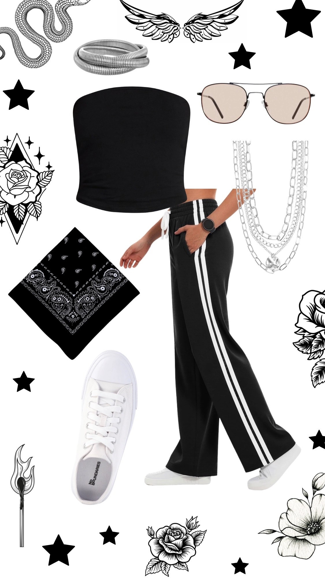 Casual edgy outfit. Bandana outfit. Sweatpants outfit. 

#LTKootd #LTKgrwm #LTKMidsize
