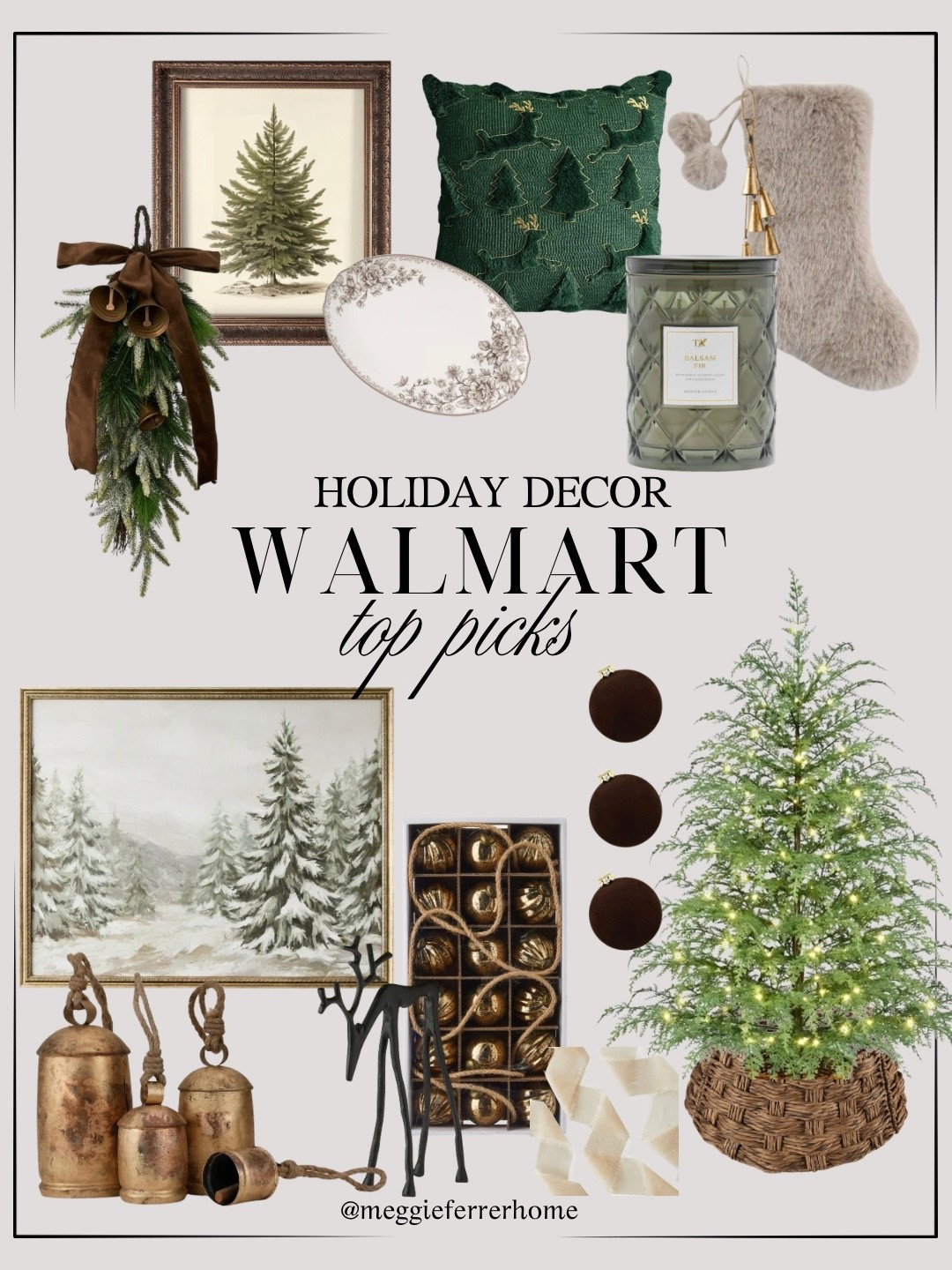 Neutral tones, cozy textures, and classic greenery 🤎🌲 Walmart holiday décor that feels warm, timeless, and elevated—perfect for a soft winter home.

#LTKSeasonal #LTKGiftGuide #LTKHoliday