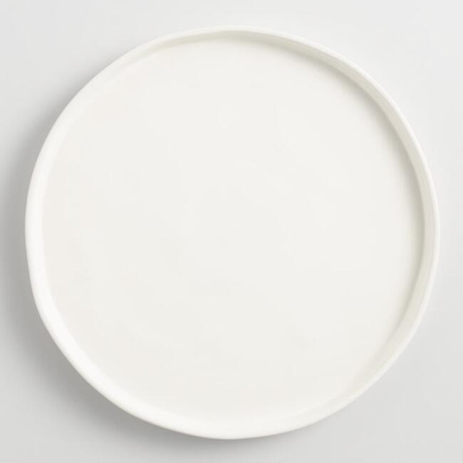 Ivory Organic Rim Mason Dinner Plates Set Of 6 | World Market