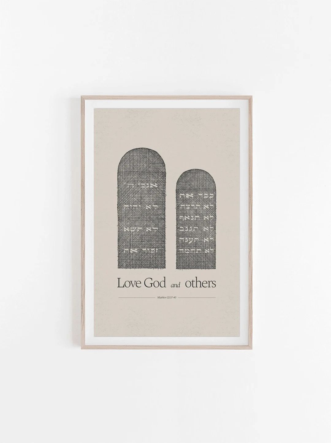 Ten Commandments Wall Art DIGITAL PRINT Love God Love Your - Etsy | Etsy (US)