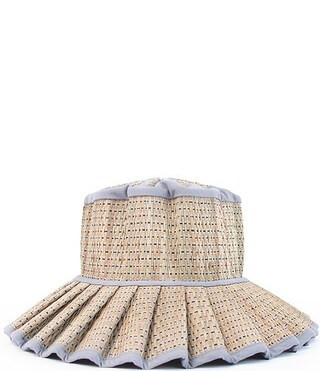 Tropics Island Capri Midi Weave Pleated Straw Sun Hat | Dillard's