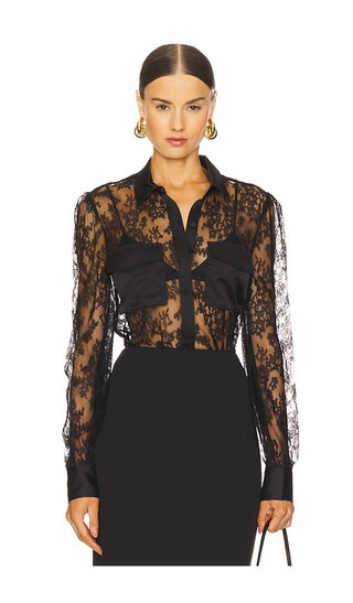 Oslo Lace Top in Black | Revolve Clothing (Global)