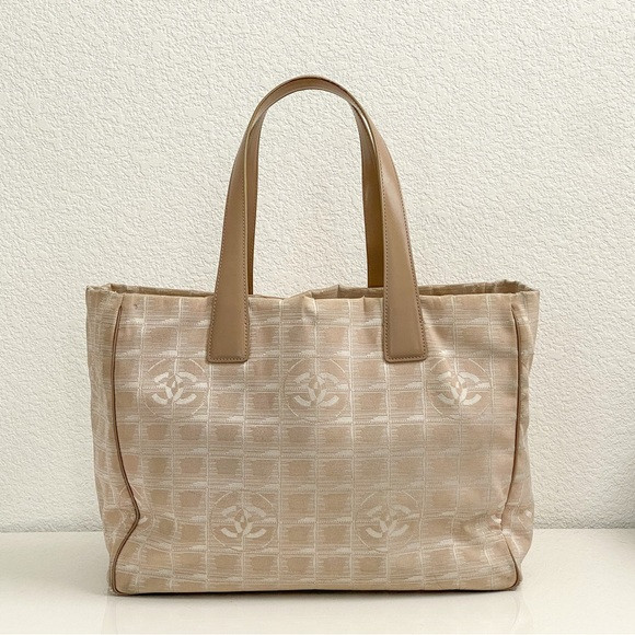 Chanel Beige Nylon Travel Tote Bag | Poshmark