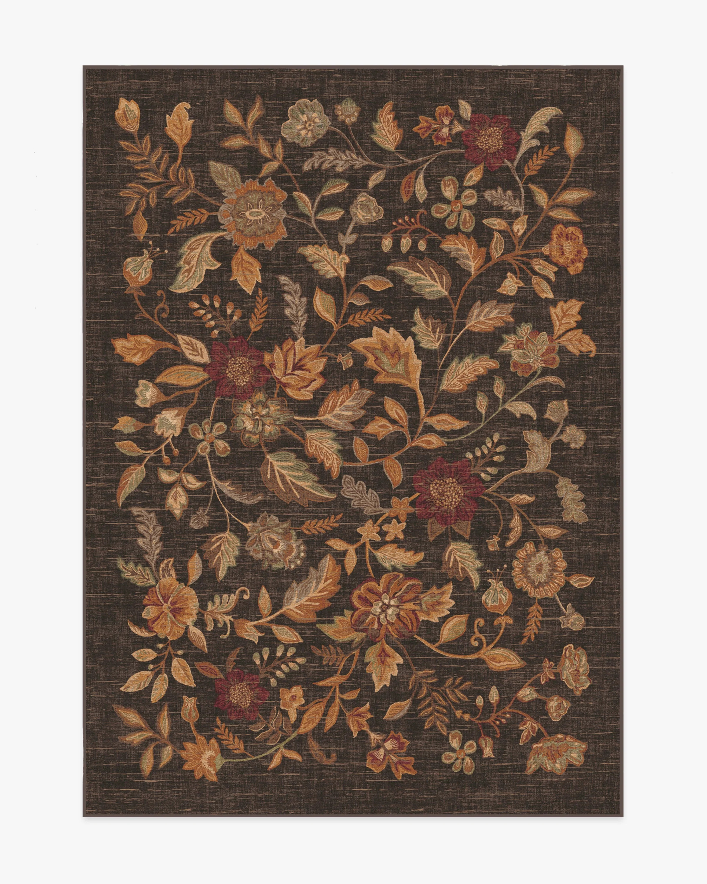 Anonna Dark Wood Flatwoven Rug | Ruggable