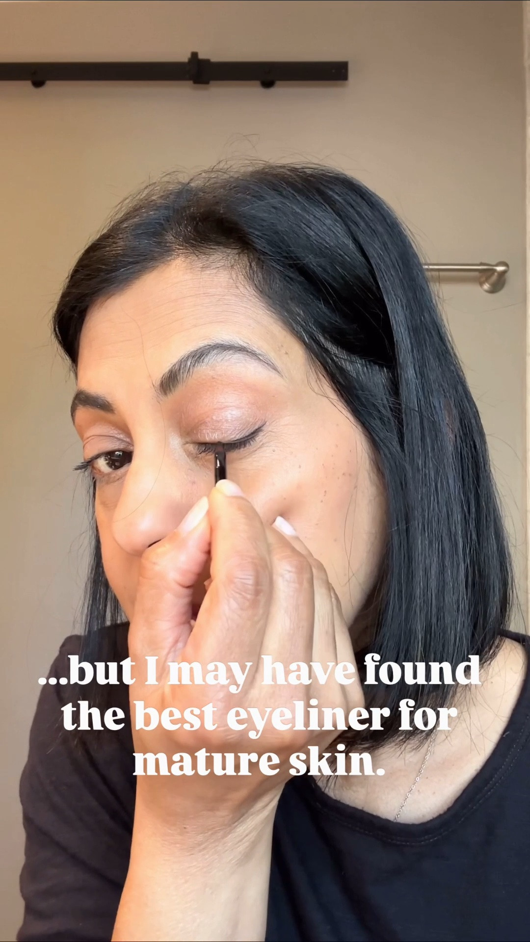 The tiny brush on this eyeliner gives me so much control, that it's easy to create a thin line.  Super important when you have hooded eyes.  💙 Nipa 

#eyeliner #cleanbeauty #matureskin #beautyover50 #midlifebeauty

#LTKgrwm #LTKOver40 #LTKBeauty