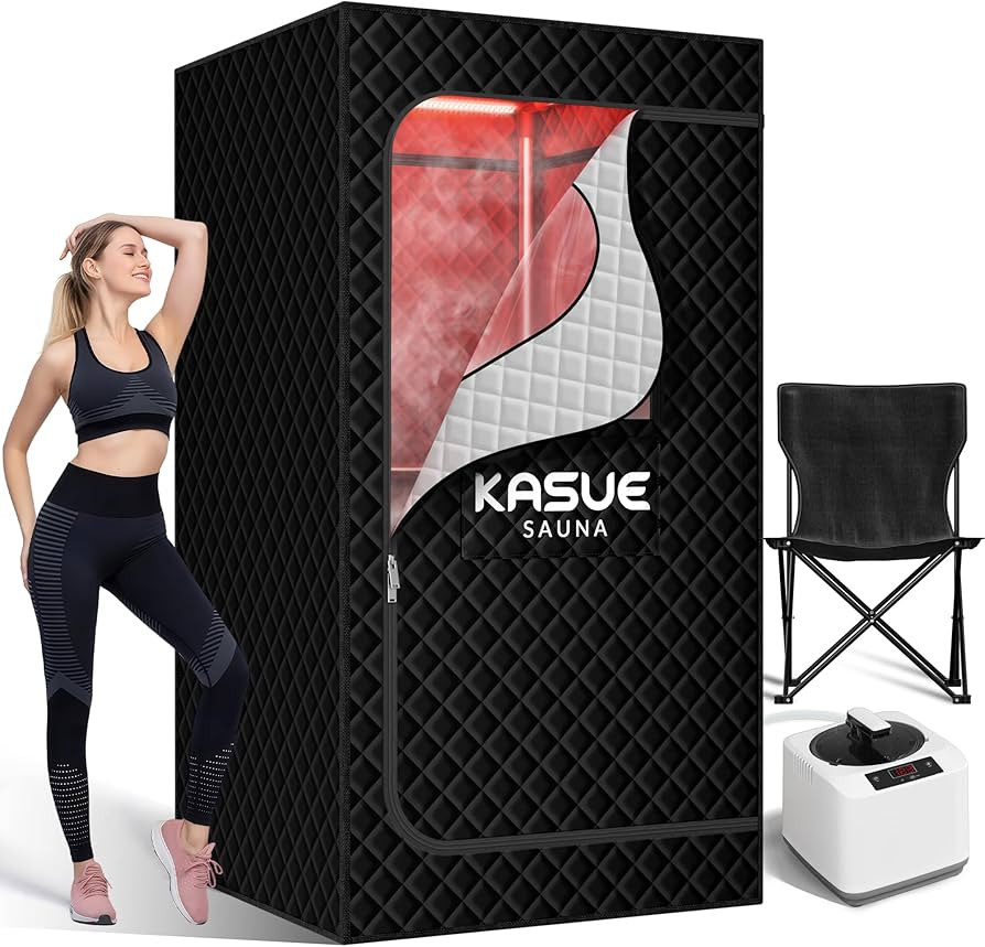 KASUE Portable Infrared Sauna, Steam Sauna with XL Steamer, 5-Layer Waterproof & Heat Insulation ... | Amazon (US)