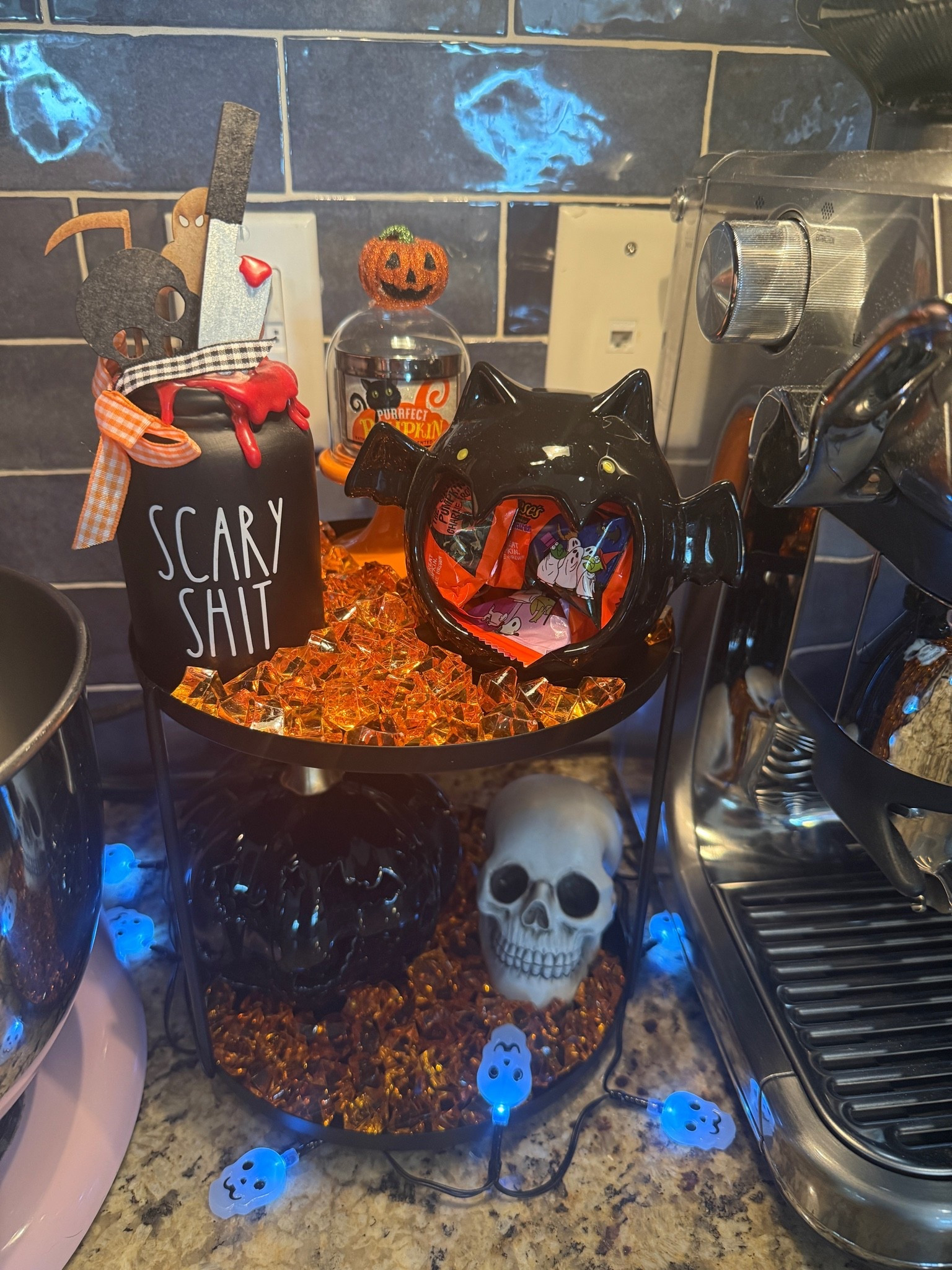 #halloweendecor #halloween #halloweenhomedecor #raedunnhalloween #farmhousehalloween #targethalloween #potterybarnhalloween #amazonhalloween #halloween2026 #raedunnhalloween #raedunn

Halloween tray! The “scary shit” canister of from Etsy but that shop is no longer in business. And the mini candle and cloche are from @bathandbodyworks

#LTKSeasonal #LTKHome