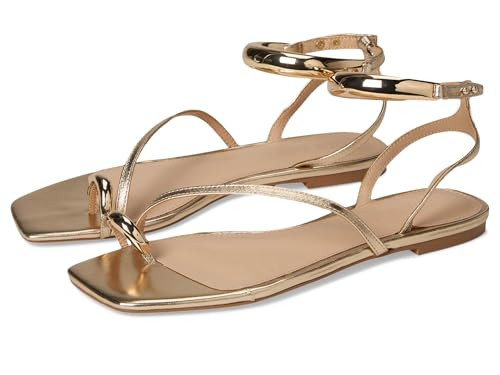 Steve Madden Womens Odyssey Gold Leather 8 M | Amazon (US)
