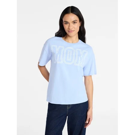 Mother’s Day Women’s College Mom Cotton Graphic Tee from Way to Celebrate, Sizes S-XXXL | Walmart (US)