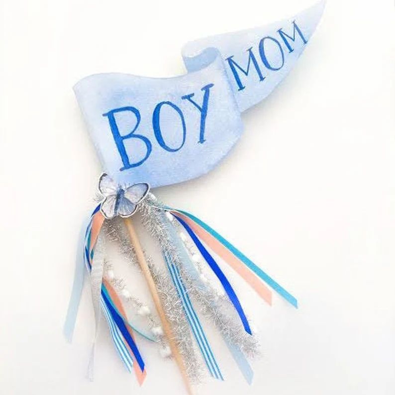 Boy Mom Party Pennant | Boy Mom Flag Banner | Gender Reveal Flag | Mother's Day Gift | Boy Mom Gi... | Etsy (US)
