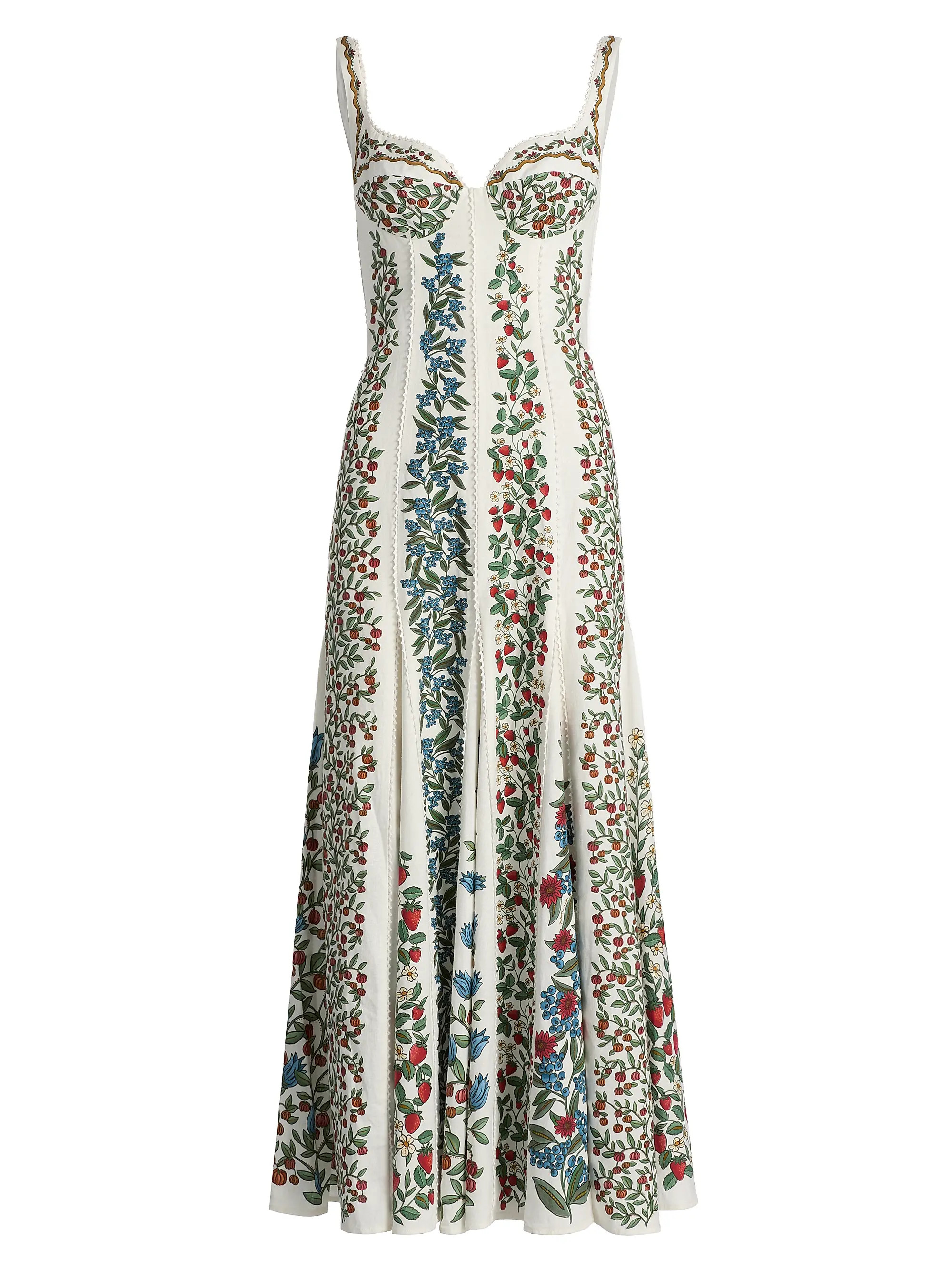 Farm Rio Fruit Beauty Floral A-Line Maxi Dress | Saks Fifth Avenue | Saks Fifth Avenue