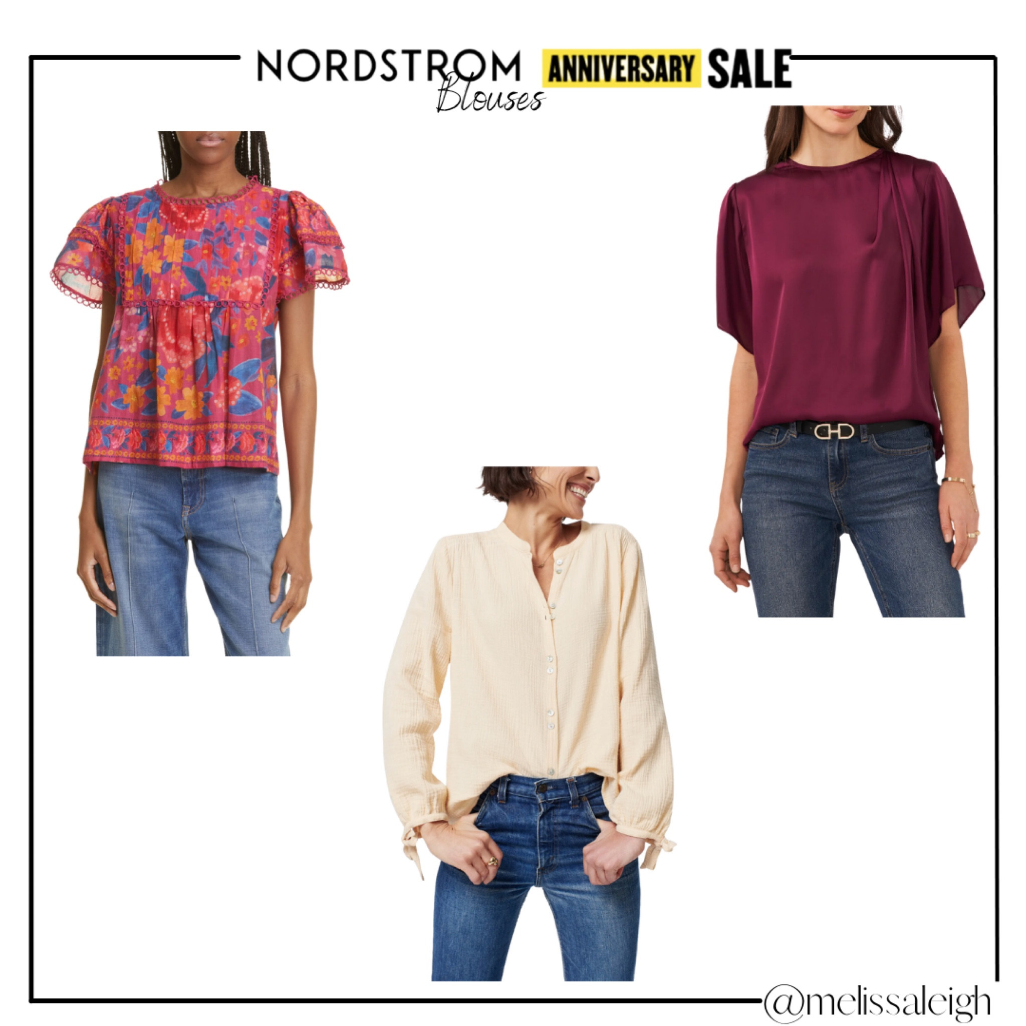 Nordstrom, Nordstrom sale, n sale 2023, fall outfit, fall style, sale finds, fall fashion, fall staple items, farm rio floral top, Vince Camuto flutter sleeve, cotton gauze shirt with tie wrists, fall office style, fall work style, 

#LTKxNSale #LTKSeasonal #LTKworkwear