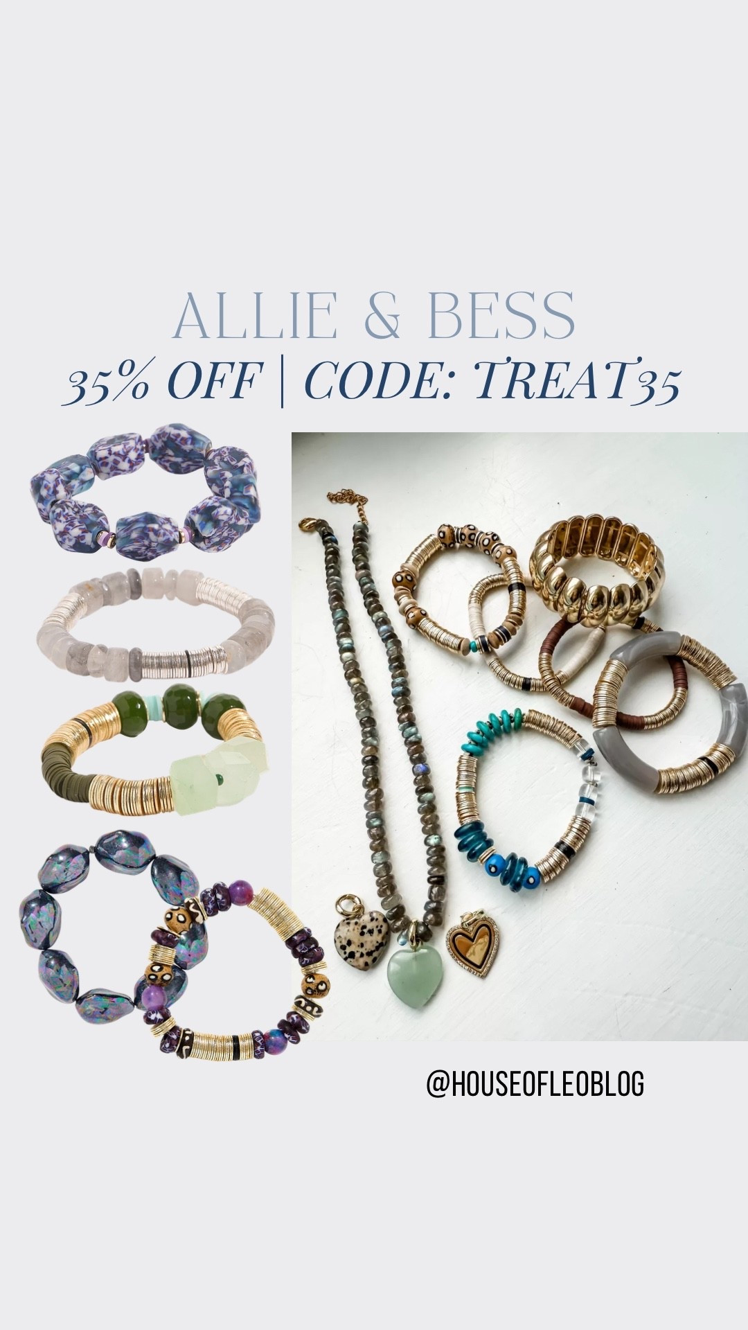 Code TREAT35. Beaded bracelets, bracelet stack, heart necklace.

#LTKFindsUnder50 #LTKFindsUnder100 #LTKSaleAlert