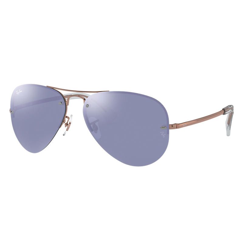 Ray-Ban Copper Sunglasses, Violet Lenses - Rb3449 | Ray-Ban (US)