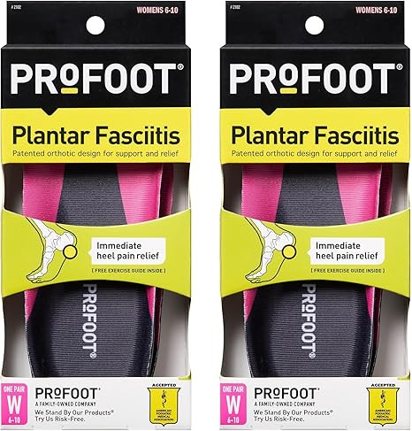 PROFOOT Plantar Fasciitis Orthotic Insoles for Women (Sizes 6-10) – Gel Shoe Inserts for Instan... | Amazon (US)