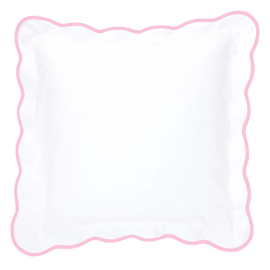 Pink Pique Scallop Shams | Biscuit Home