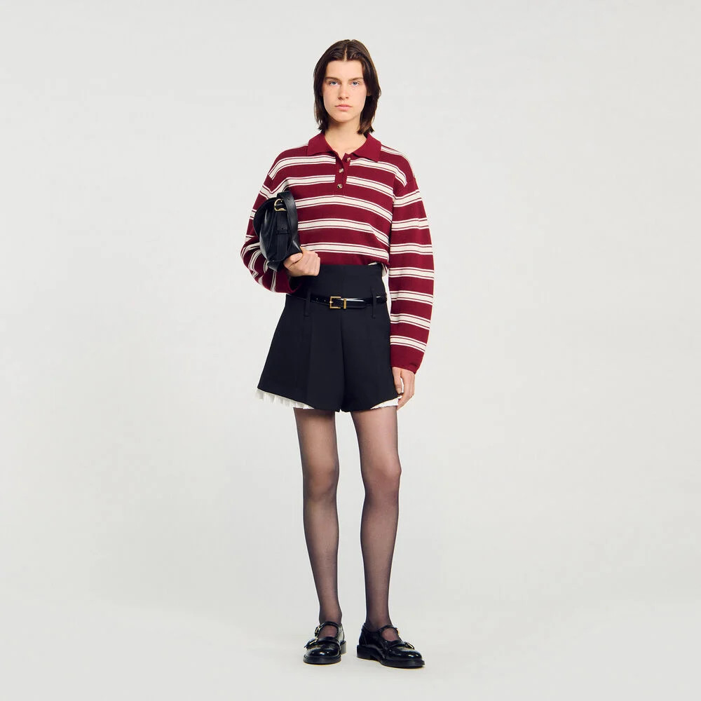 Wool Striped Polo Sweater | Sandro US | Sandro-Paris US
