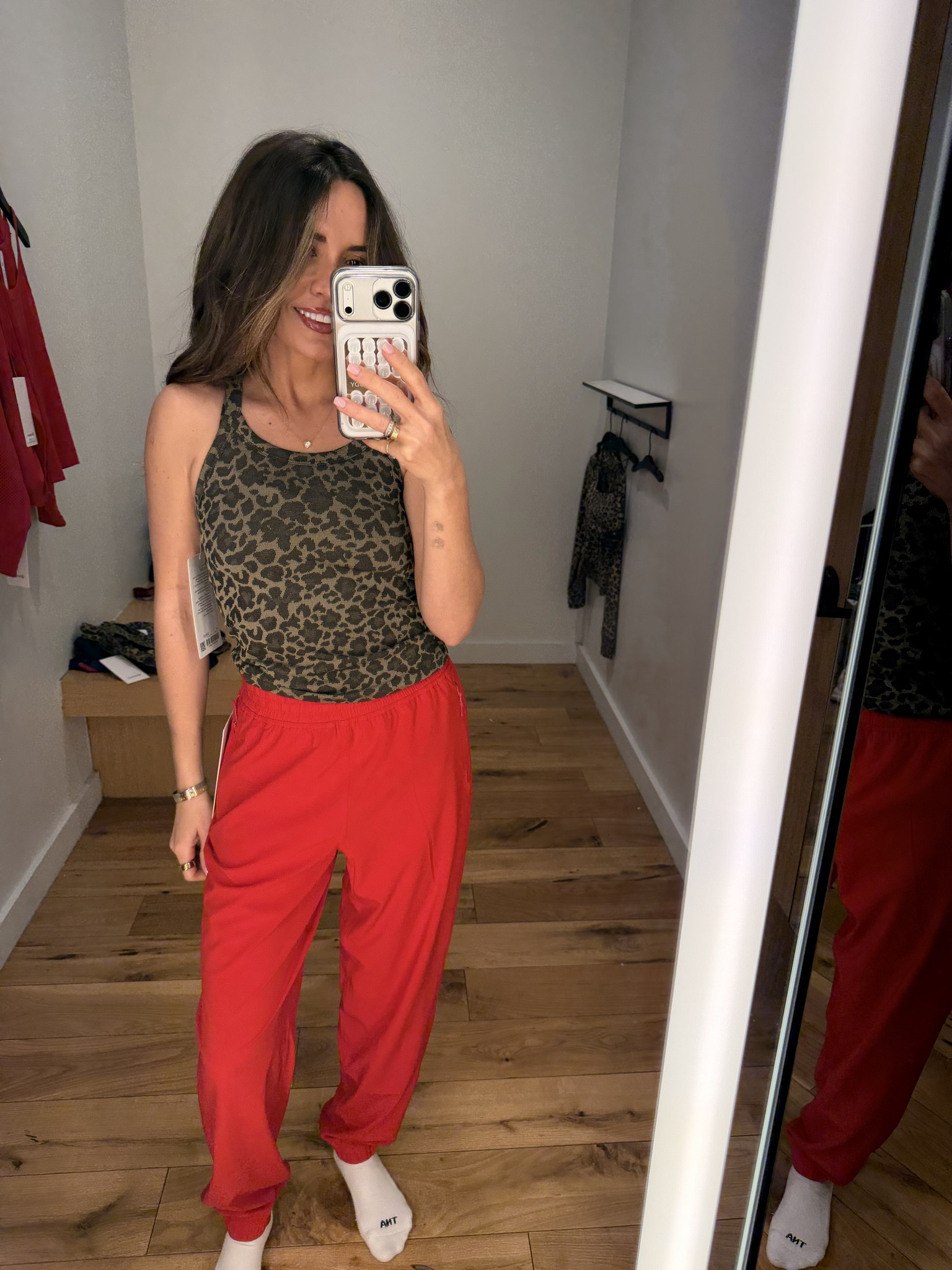 Loving this leopard print + red combo !

lululemon, leopard print, red activewear, women’s active wear, sports mom fashion @lululemon 