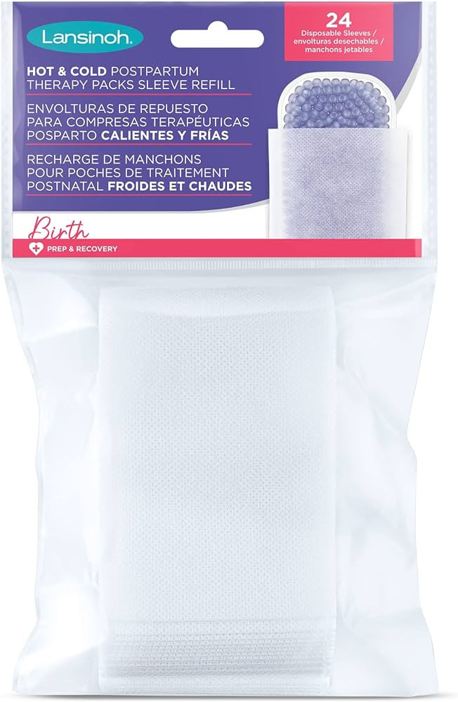 Lansinoh Hot & Cold Postpartum Therapy Packs Disposable Sleeve Refill, 24 Count | Amazon (US)