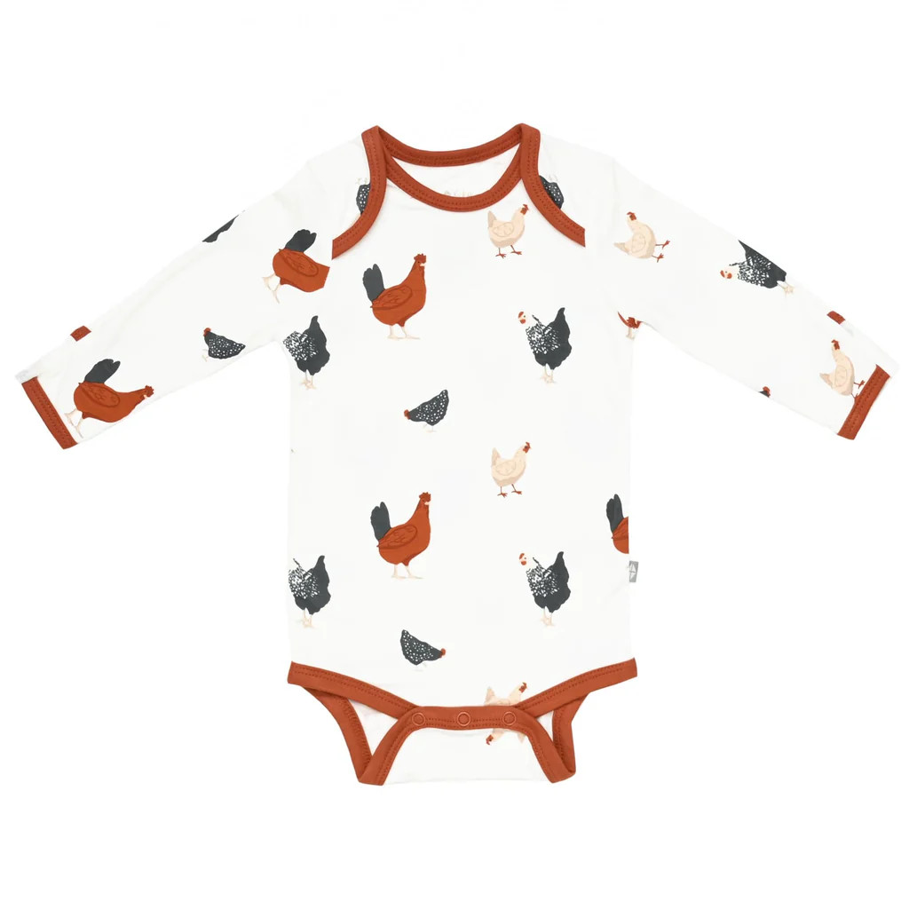 Long Sleeve Bodysuit in Chick | Kyte BABY