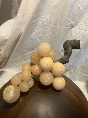 Vintage MCM Italian Alabaster Natural Stone Grape Cluster  Heavy Nicely Made | eBay US