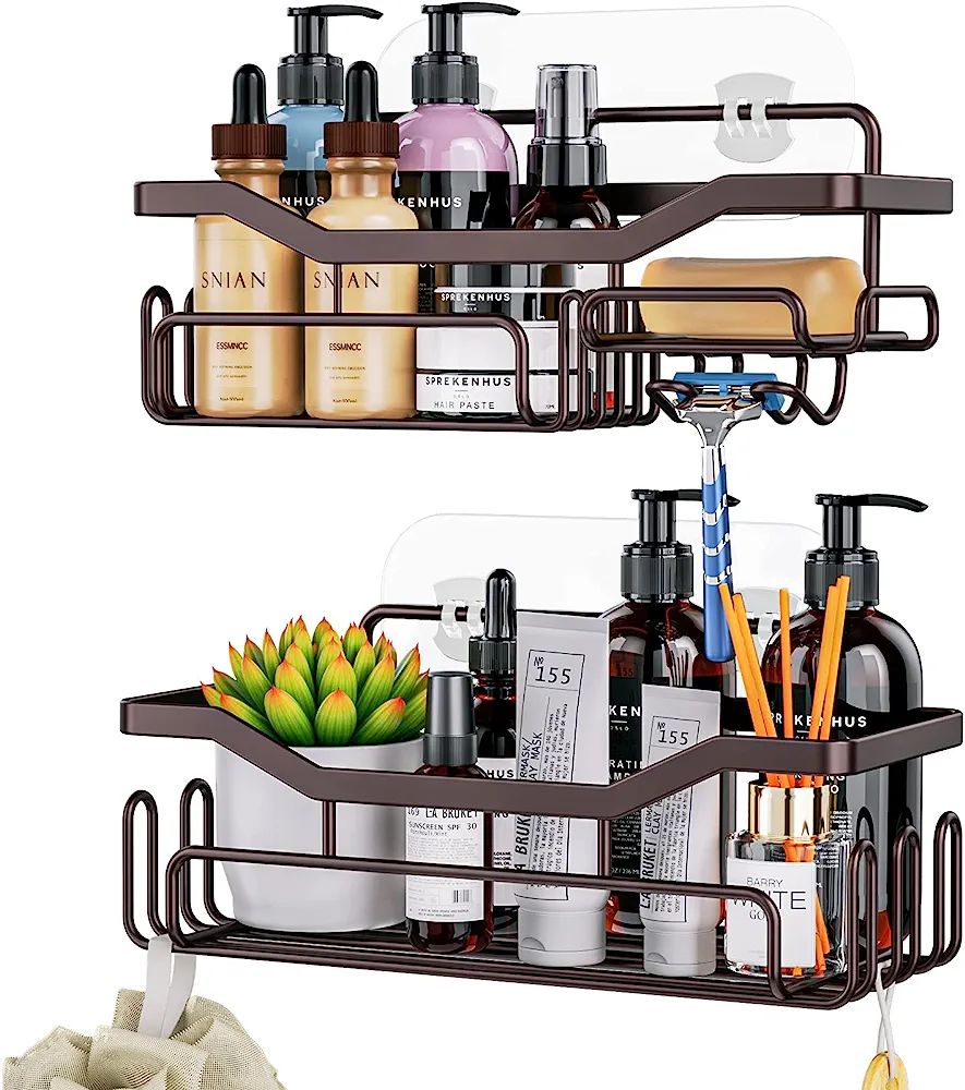 HapiRm Adhesive Shower Caddy Shower Organizer Shelf Build in Shampoo Holder, No Drilling Rust Pro... | Amazon (US)