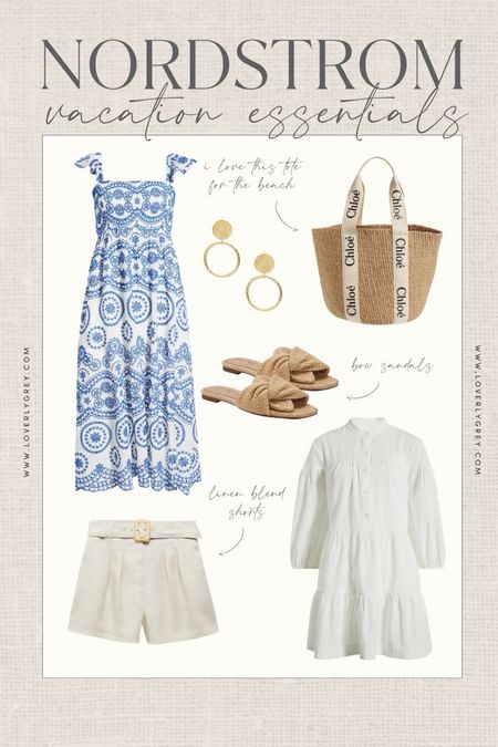 Loverly Grey Nordstrom vacation essentials. I love this embroidered eyelet maxi dress and Chloé tote that is perfect for the beach! 

#LTKstyletip #LTKtravel #LTKSeasonal