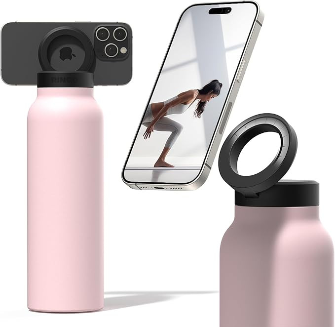 Ringo Insulated Water Bottle - Compatible MagSafe Water Bottle - Phone Holder Water Bottle w/ Mag... | Amazon (US)