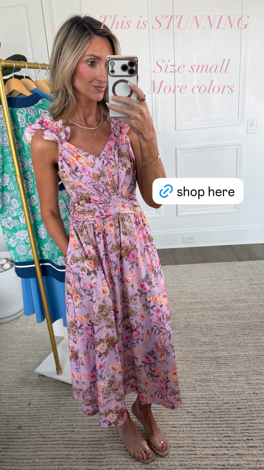 This is STUNNING
 Size small
More colors