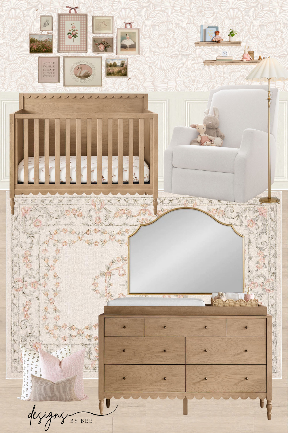 vintage inspired baby girl nursery decor  

 #LTKHome #LTKBaby