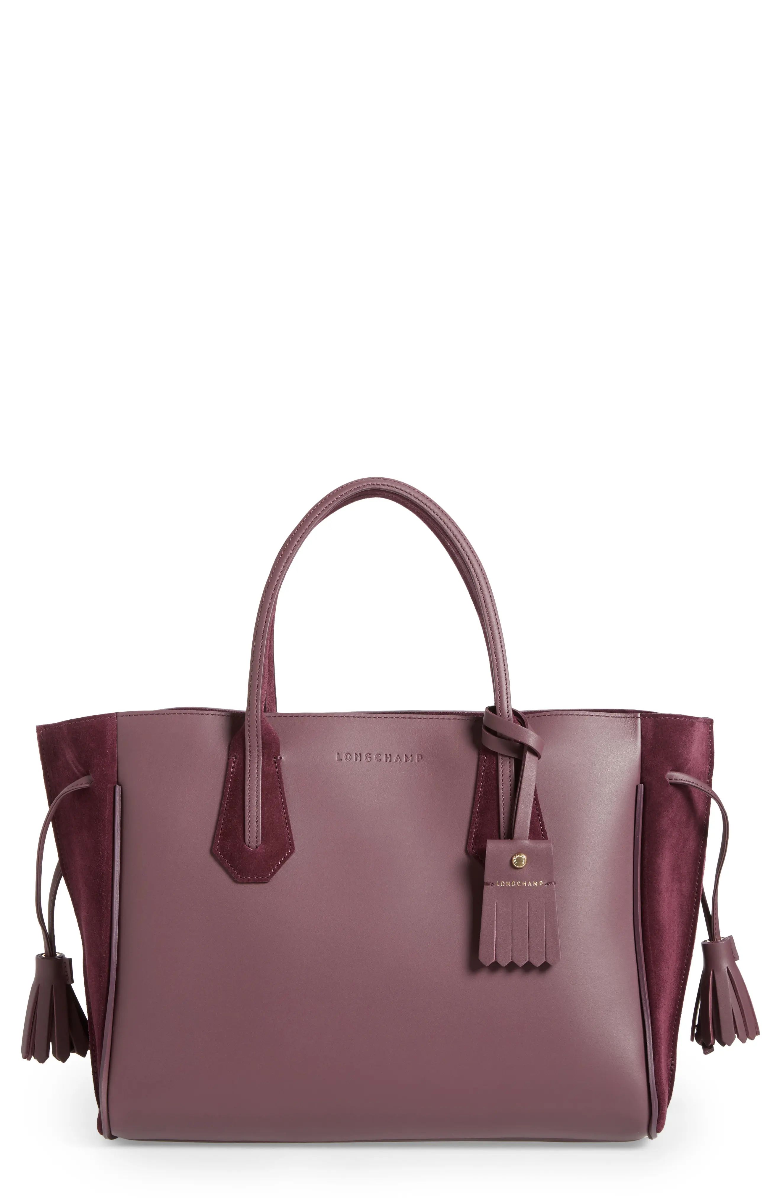 Penelope Leather & Suede Top Handle Tote | Nordstrom