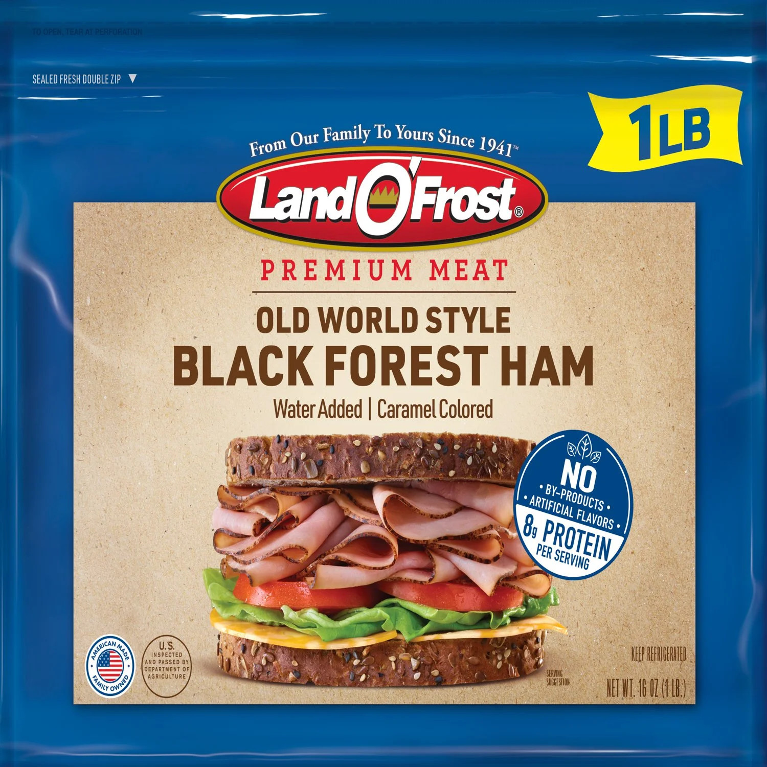 Land O' Frost Premium Meat, Sandwich Sliced Deli Lunch Meat, Black Forest Ham, 1 lb | Walmart (US)
