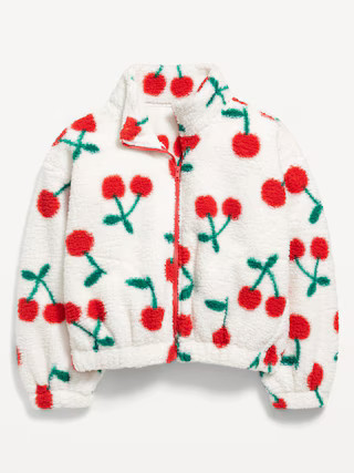 Oversized Sherpa Zip Jacket for Girls | Old Navy (US)