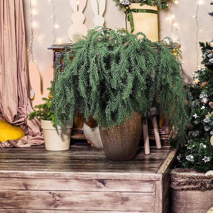 Giegxin 6 Pcs 27.6'' Real Touch Christmas Norfolk Pine Branches Artificial Norfolk Pine Branch Fa... | Amazon (US)