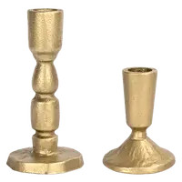 Cast Iron Taper Candle Holders | Set of 2 Taper Candlestick Holders | Sweet Water Decor, LLC