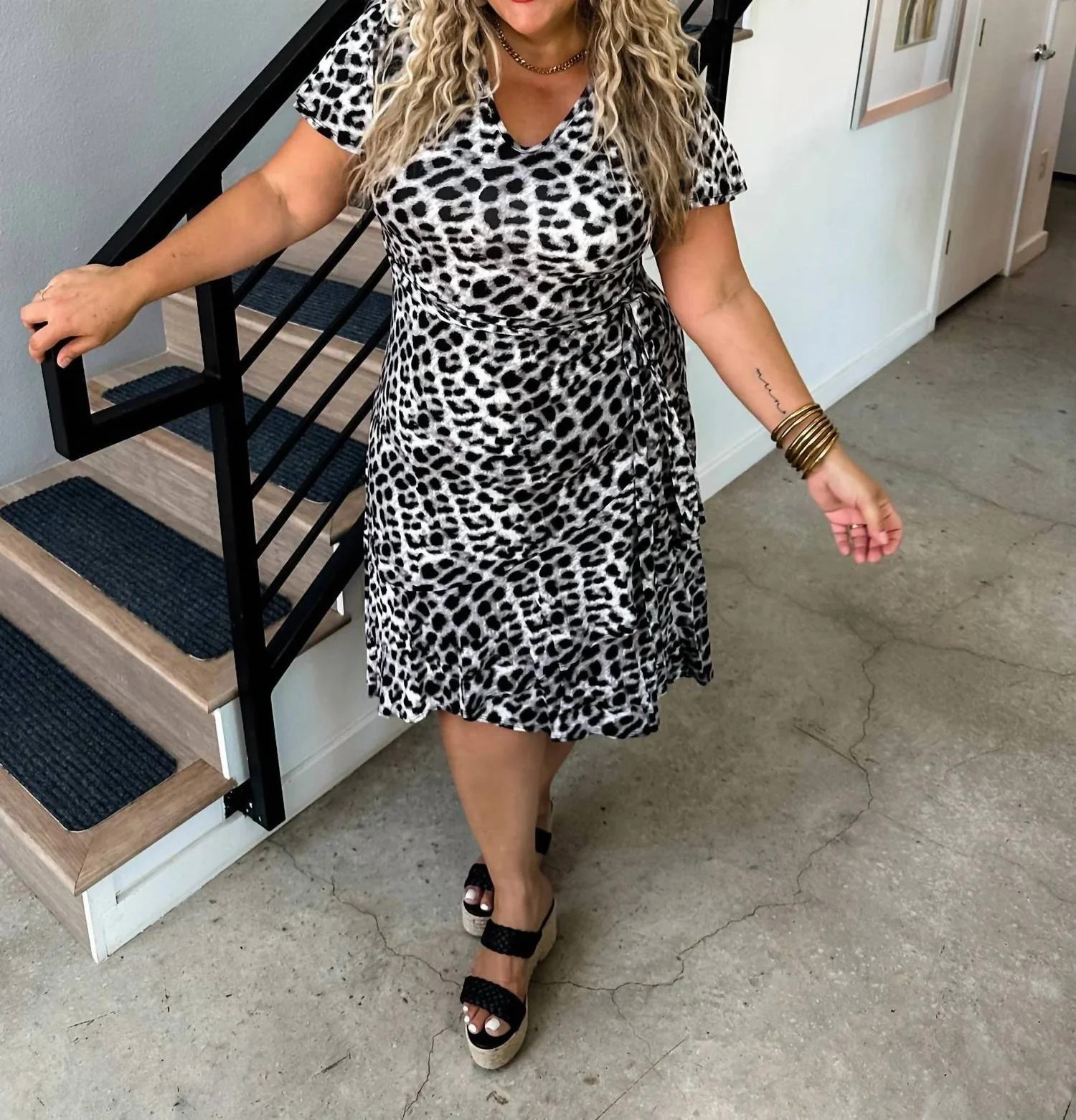 Let's Get Wild Cheetah Dress In Grey Cheetah | Shop Simon
