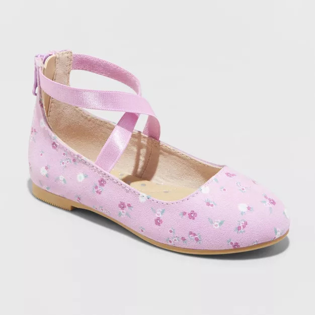Toddler Girls' Trinity Slip-On Zipper Ballet Flats - Cat & Jack™ | Target