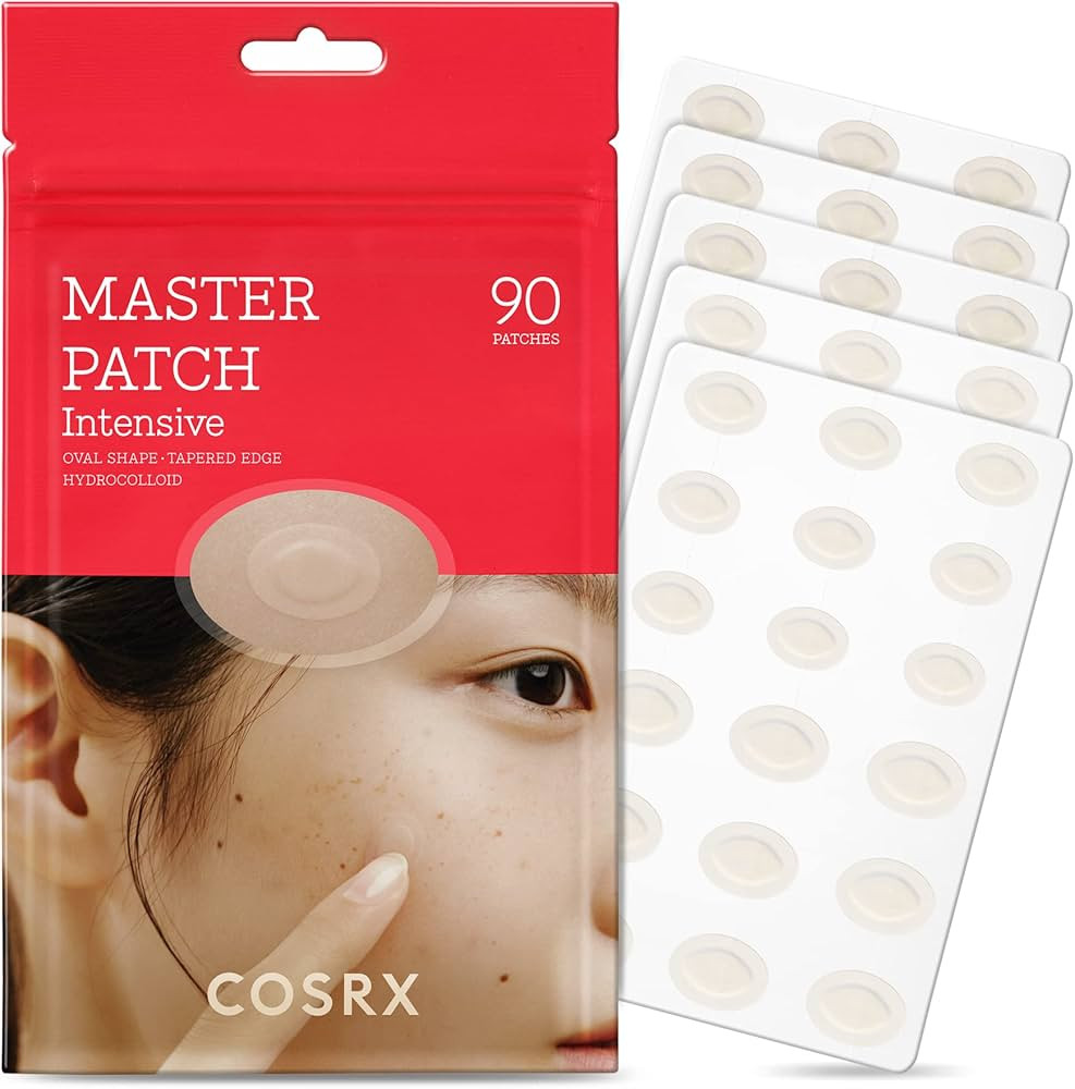 COSRX Master Patch Intensive 90 Patches | Oval-Shaped Hydrocolloid Pimple Patch with Tea Tree Oil... | Amazon (US)