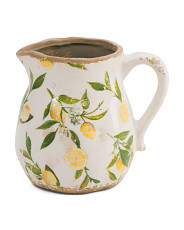 Lemon Pattern Decorative Pitcher Vase | Marshalls