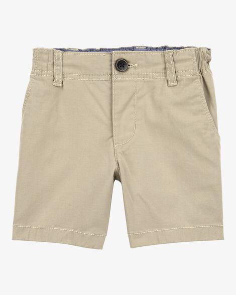 Toddler Boy Stretch Chino Shorts - Khaki | Carter's Inc