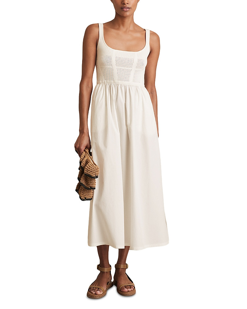 Reiss Kori Knit Cotton Mix Midi Dress | Bloomingdale's (US)